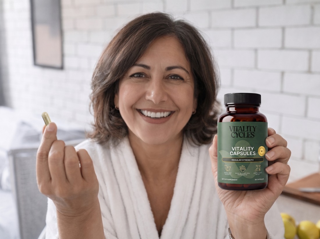 A woman enjoying a healthy morning routine