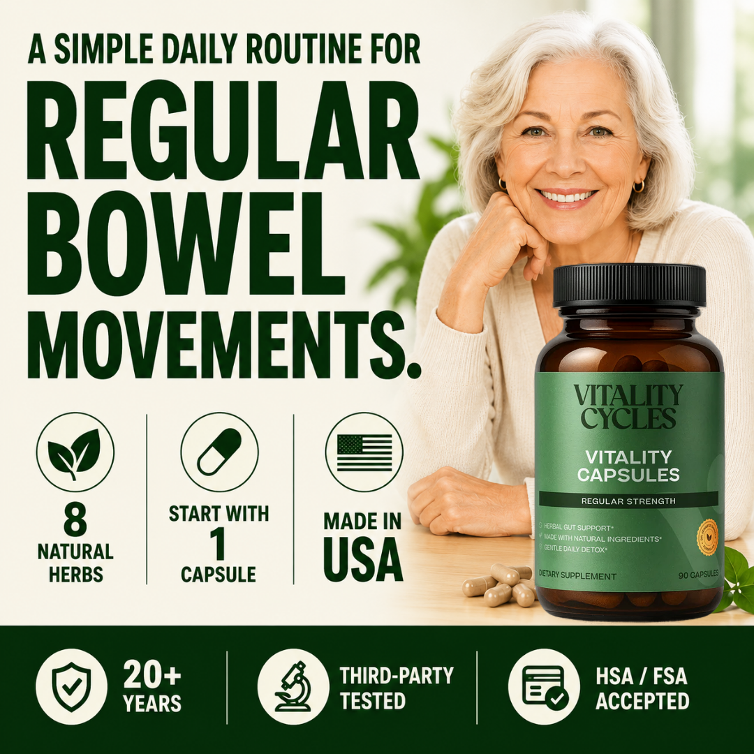 Regular Strength Vitality Capsules— Daily Regularity Support